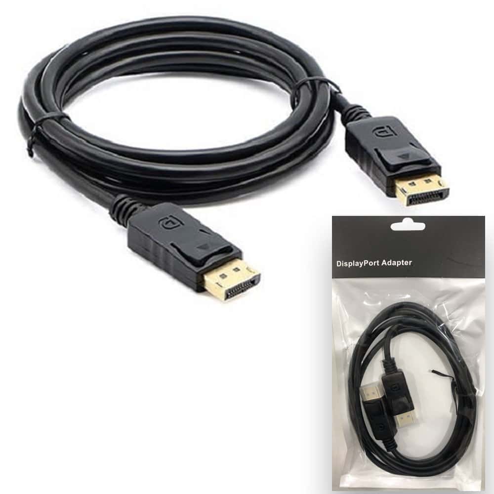 1.8m Display Port to Display Port Cable DP to DP DisplayPort to DisplayPort Adapter Male to Male (Black) 1.8m Display Port to Display Port Cable DP to DP DisplayPort to DisplayPort Adapter Male to Male (Black)